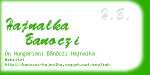 hajnalka banoczi business card