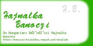 hajnalka banoczi business card